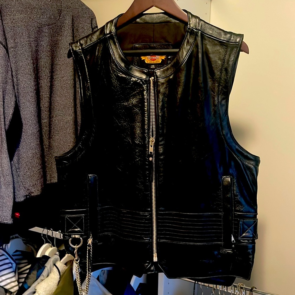 Authentic Harley Davidson leather vest